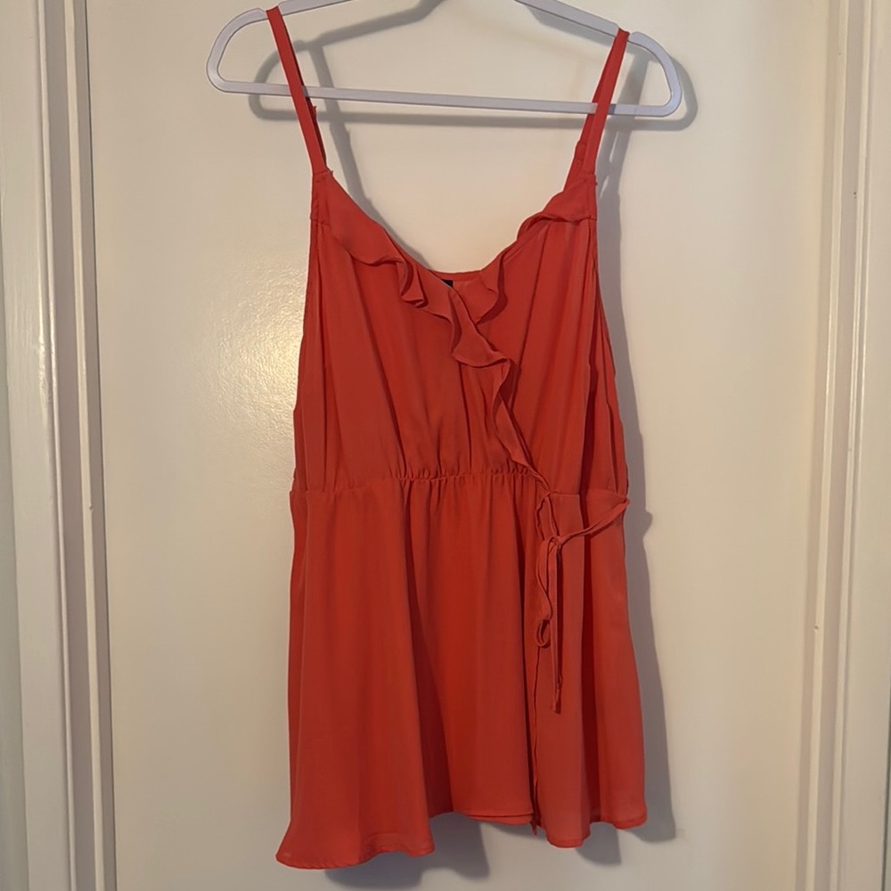 Torrid Women's Coral Ruffle Top size 1
